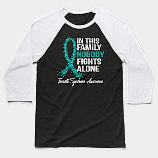 Tourette Syndrome Awareness In This Family Nobody Fights Alone Baseball T-Shirt